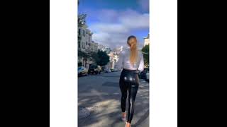 Walking In Black Latex