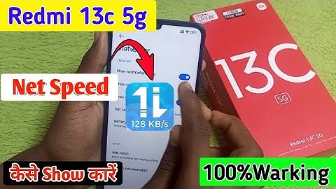 Redmi 13c 5g me net speed kaise show kare/how to show internet speed in redmi 13c 5g me