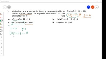 C++  Expresii - Bac 2018