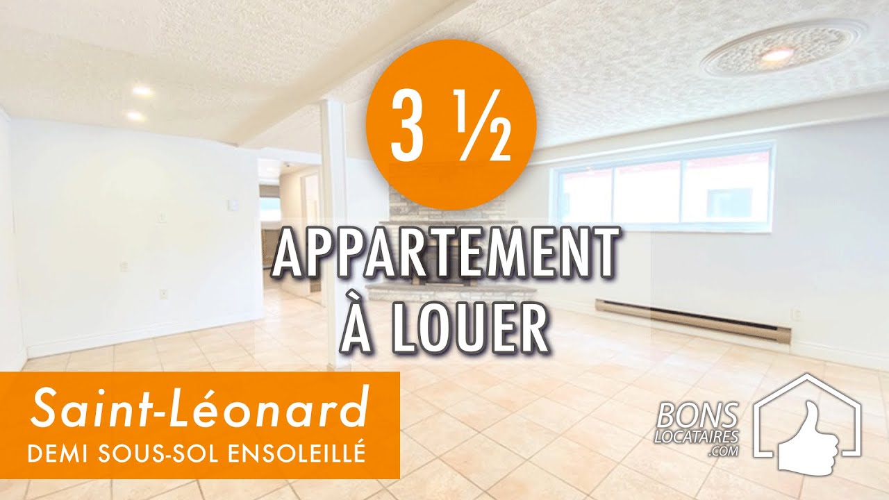 Appartement à louer / Apartment for rent / SaintLéonard 3 ½