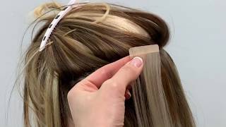 TAPE IN HAIR EXTENSIONS INSTALLATION