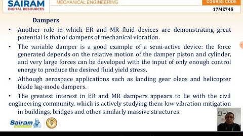 Lecture video5_17ME745_Module2_Magnetorheological & Electrorhelogical fluids_Dr C Anil Kumar