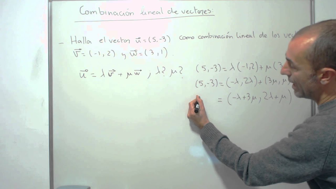 8 Ejemplo ejercicio combinación lineal