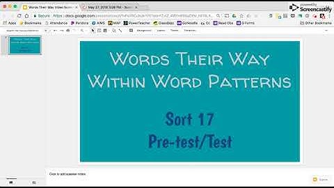 WTW W/W Sort 17 Pretest/Test