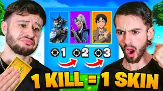 1 KILL = 1 SKIN SAISON 2 GRATUIT pour MON PETIT FRÈRE sur FORTNITE ! (il me choque)