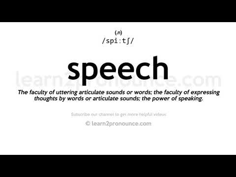 Pronunciation of Speech | Definition of Speech