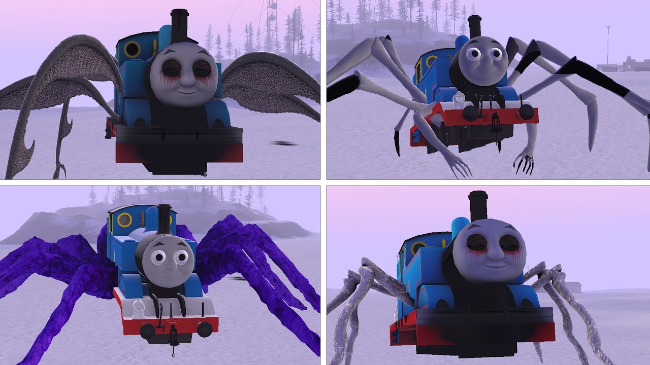 Building a Thomas Train Chased By Cursed Thomas Spider Engine in G Mod!