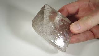 No. 83213 Rutile In Quartz Floater Crystal From St. Gotthard Mif, Switzerland.