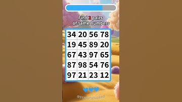 🔢Brain exercise l Recognize Matching Numbers