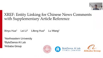 AKBC 2020: Paper: XREF: Entity Linking for Chinese News Comments with Supplementary Article Refer...