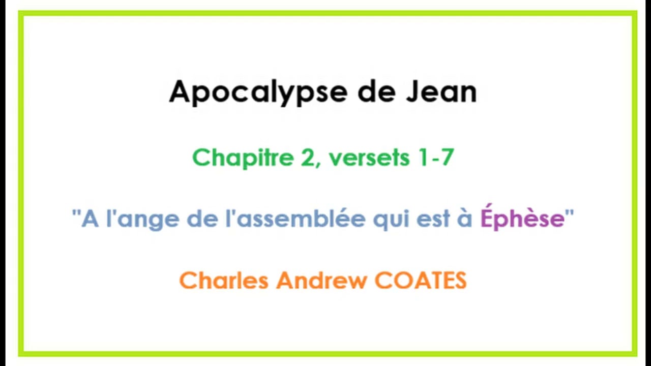 Apocalypse de Jean - Chapitre 02_01-07 Ephèse (Charles Andrew COATES)