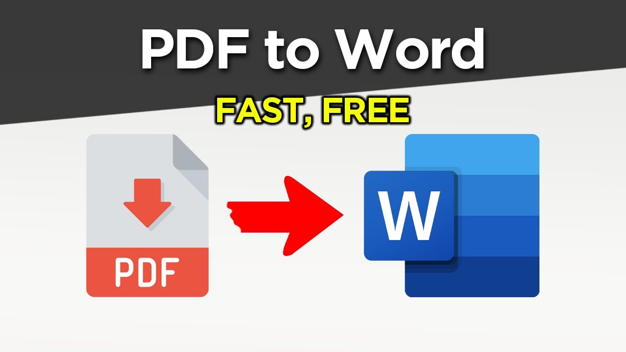 How to Convert PDF to Word document easy, fast, free - full guide - YouTube