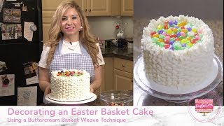 Is there anything cuter than an easter basket cake?? in this tutorial,
i’ll show you how to create a detailed weave using buttercream. top
it with pas...