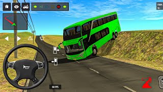 🚍🔥 NEW EURO COACH BUS MOD UPDATE 😱 | BUS FLIPPED ON HILL ROAD 💥 | BUS SIMULATOR INDONESIA #bussid .  screenshot 1