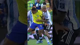 Argentina vs Brazil 2023 | huge fight breaks out 😰🔥 #football #messi #brasil #argentina #goat #fc