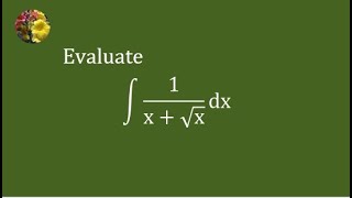 Indefinite Integrals (MHTCET-2005-124)