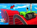 SHINCHAN AND FRANKLIN TRIED THE IMPOSSIBLE SQUARE SPIRAL LOOP TRACK PARKOUR CHALLENGE GTA 5