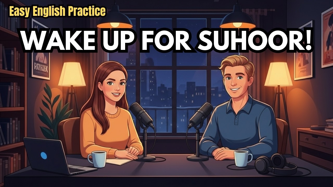 How to Wake Up for Suhoor  Beginners Conversation Practice  English Listening & Speaking Practice