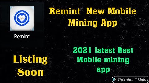 Remint || New Mobile Mining App || Limited Supply || High Value Token || 2021 Latest Mining App
