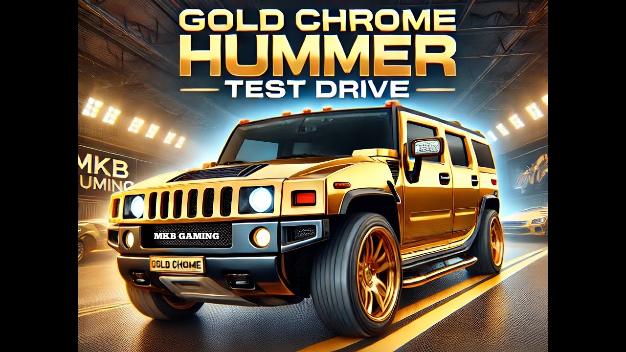 Gold chrome Hummer test drive| use headphones better experience|watch full and support me...