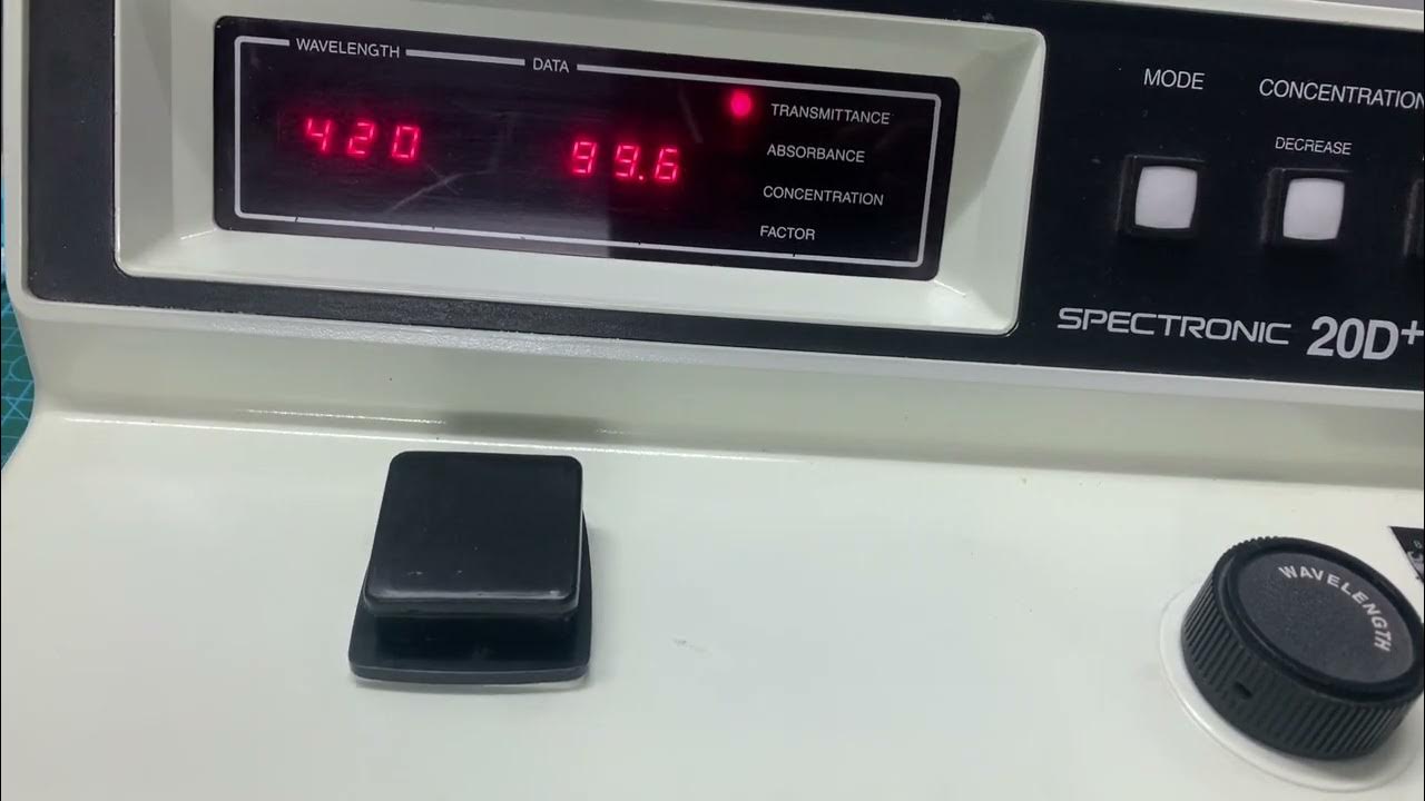 Espectrofotometro Spectronic 20D+ (modelo digital)!!! YouTube