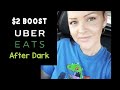 Driving for Uber Eats at NIGHT! Tips, Safety Features & $2 BONUS per order!