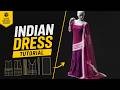 Indian Dress Design in Marvelous Designer/CLO3D | Full Step-by-Step Tutorial