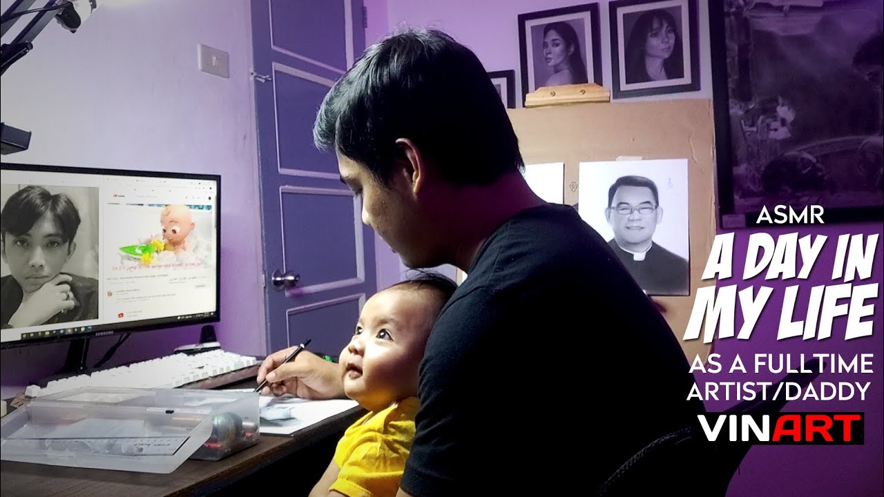 A DAY IN MY LIFE AS A FULL TIME ARTIST/DADDY - YouTube