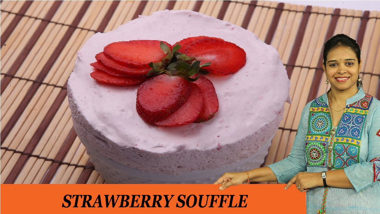 Frozen strawberry souffle