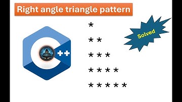 Right angle triangle pattern solved using C++