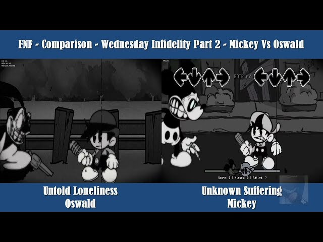 FNF - Comparison - Wednesday's Infidelity Part 2 - Mickey vs Oswald class=