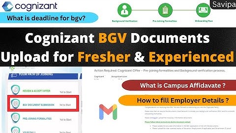 Cognizant BGV document upload process for freshers and experienced 