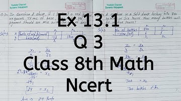 Ex 13.1, Q 3, Chapter 13, Direct and Inverse Proportion, Class 8 Math