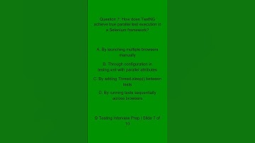 Selenium + Java Advanced Interview Questions – Part 1 (Experienced QA Automation Engineers) | Q -  7