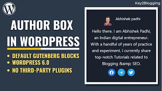 How To Add An Author Box In WordPress | No Plugins, No Coding Required