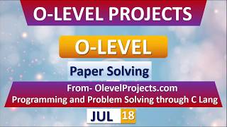 Maximum Number Find in Array: O Level July 2018 C Lang Solved Paper