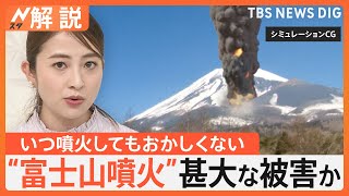 インフラ打撃“富士山が噴火”どうする？ 新宿で火山灰10cmの予測も…東京ドーム400杯分で処分に10年超か【Nスタ解説】｜TBS NEWS DIG