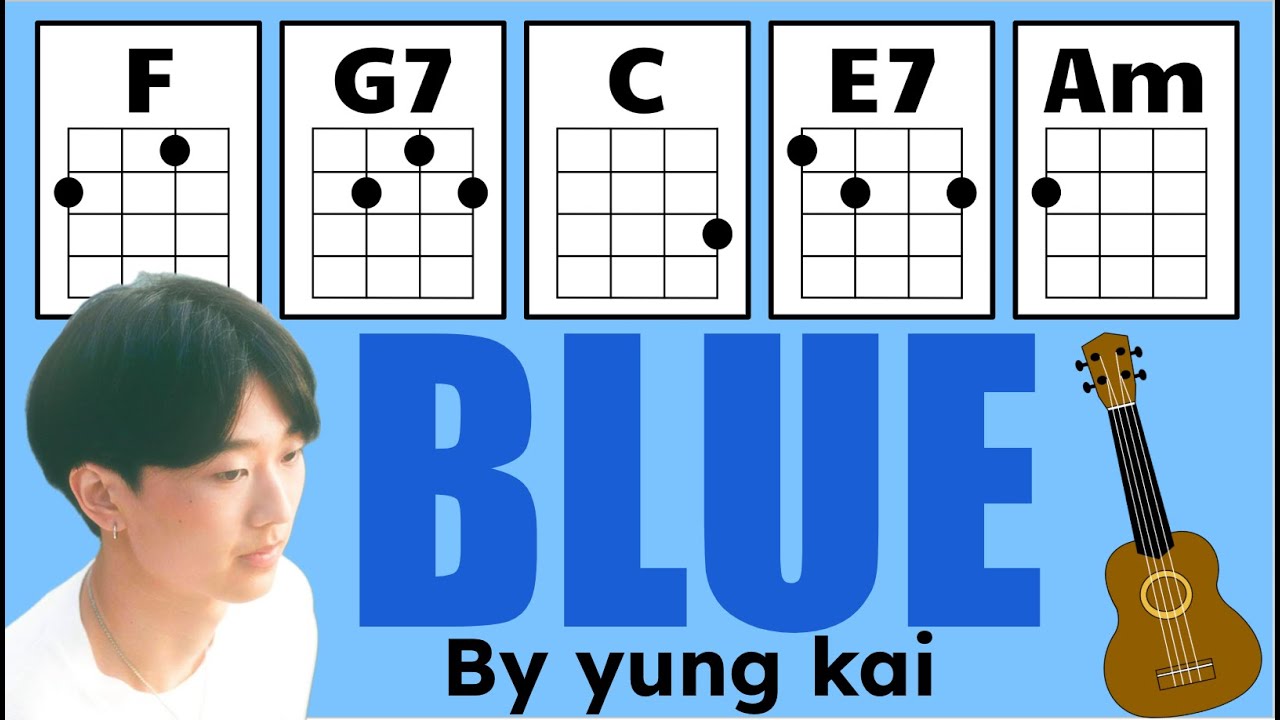 blue by yung kai Ukulele Play Along (Transposed to C)