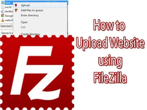 How to upload Website to online Server Using Filezilla (English).