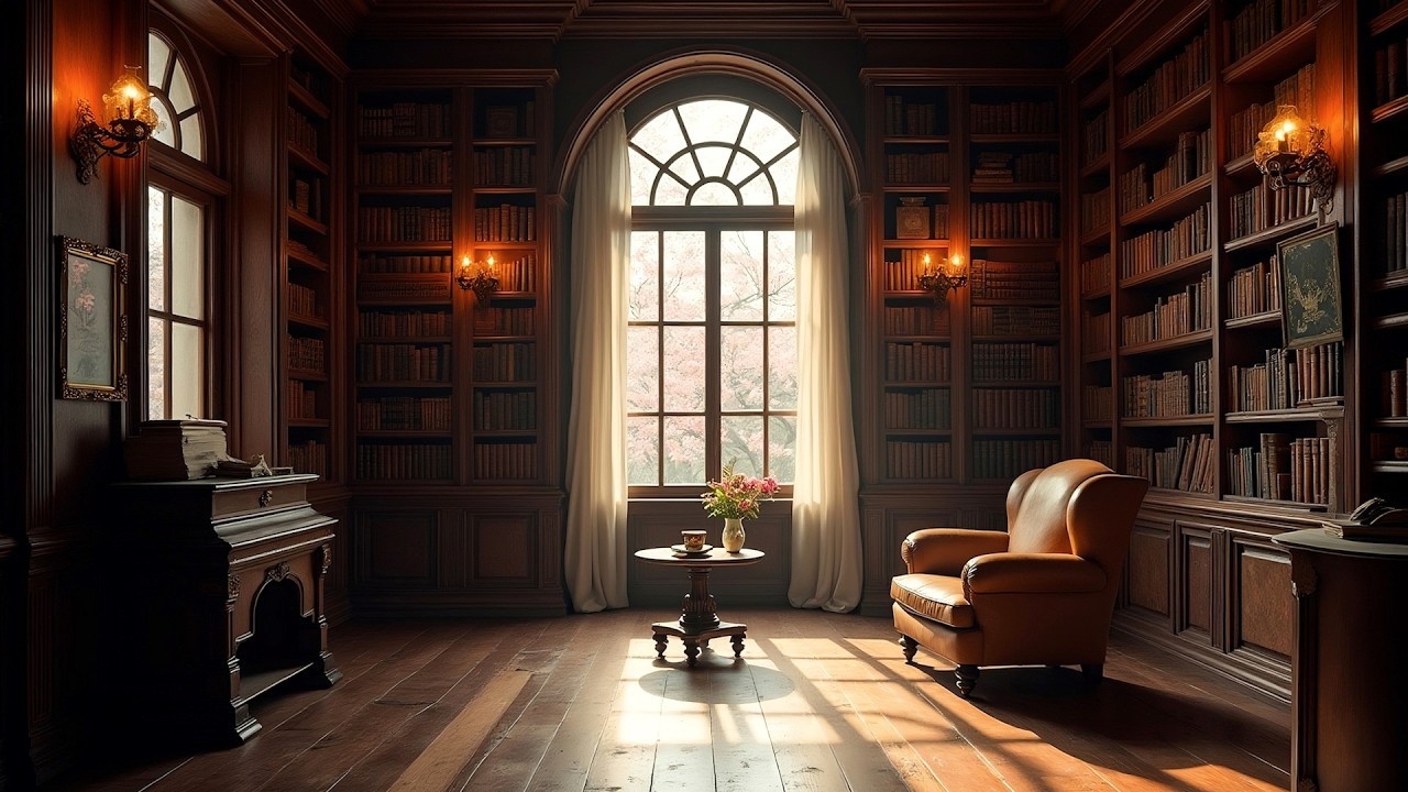 dark academia spring | deep focus & relaxing study ambience | aesthetic ...