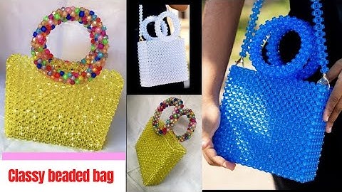 Hoe maak je een stijlvolle Yola KRALEN TAS//Ronde kralen HANDVAT//DIY