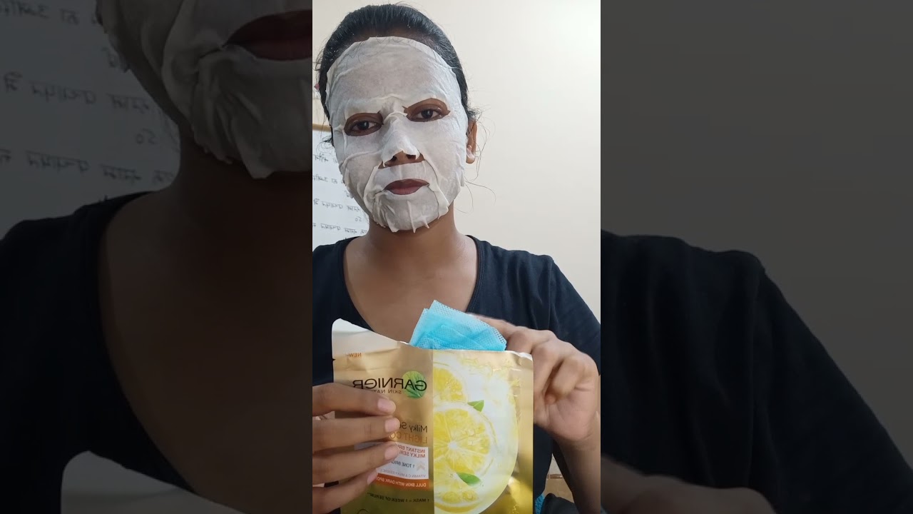 Garnier  serum sheet face mask| light complete| honest review| Amazing|