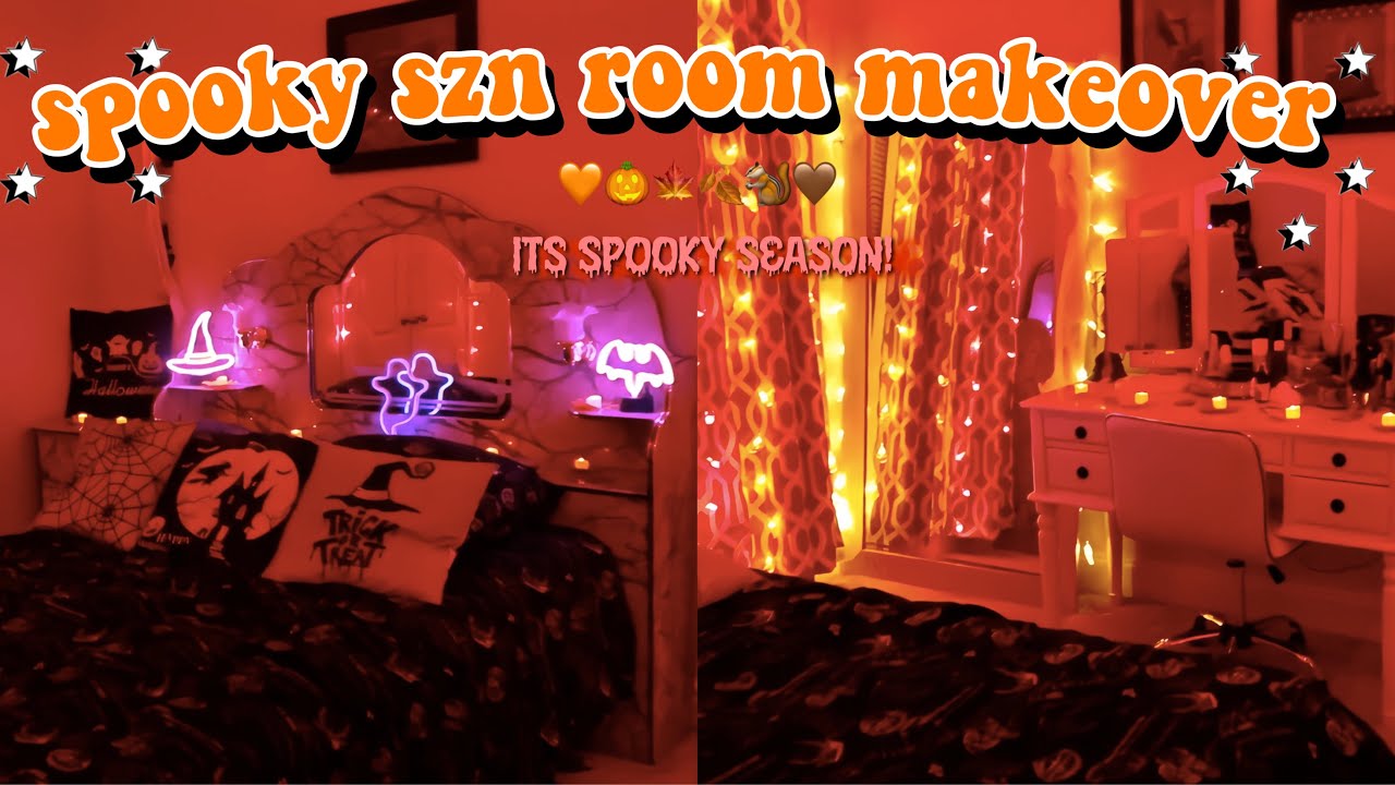 DECORATING MY ROOM FOR FALL/HALLOWEEN ???? ???? - YouTube