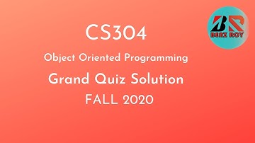 CS304 Grand Quiz Solution Fall 2020 | VU |Object Oriented Programming