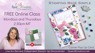 👑 Corner Explosion Card Tutorial - Stampin