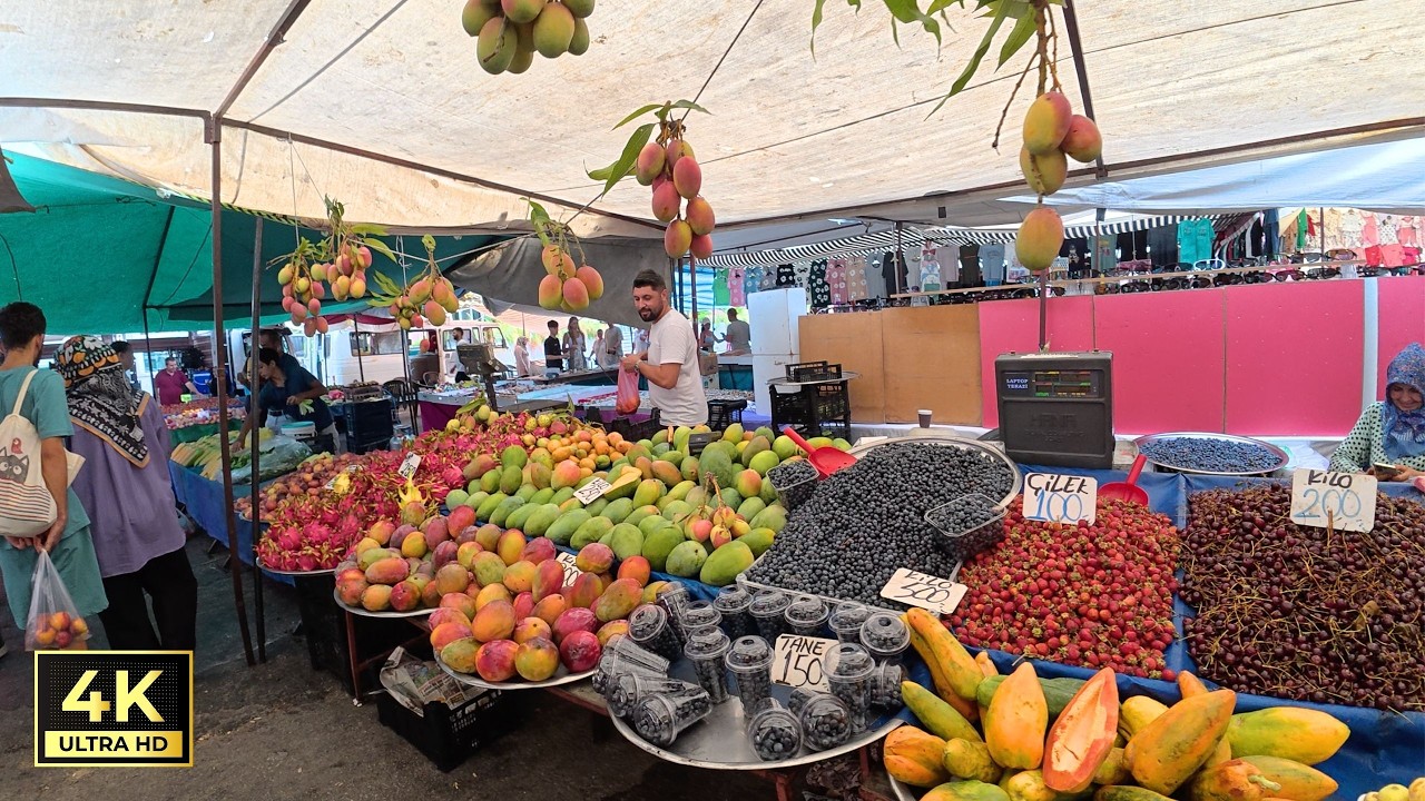 Alanya Mahmutlar Saturday Market | Antalya Turkiye | August 30, 2025 [4K HD/60 fps]