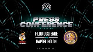 Filou Oostende v Hapoel Holon - Press Conference | BCL 2023