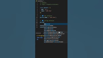 💻 JavaScript: property accessors #programming #javascript #coding #shorts #tutorial