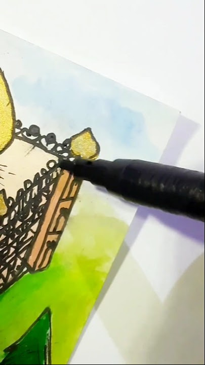 😔😔😔 'Golden Palace Drawing ✨Royal Architectare Art in Timelapse🎨#shorts'#vairal shorts#Drawingshorts