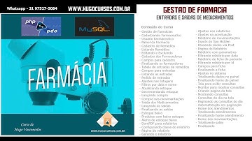 Sistema Gestão de Farmácia - Aula 09 - Campos para cadastro